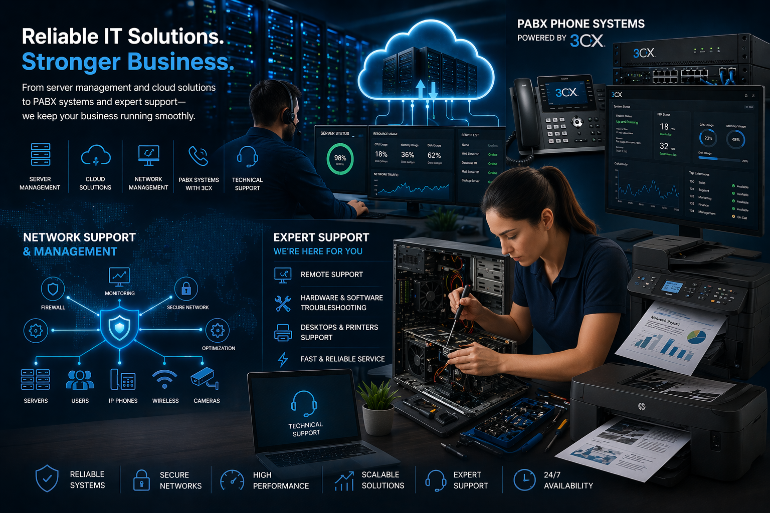 Server Management • Networks • Support